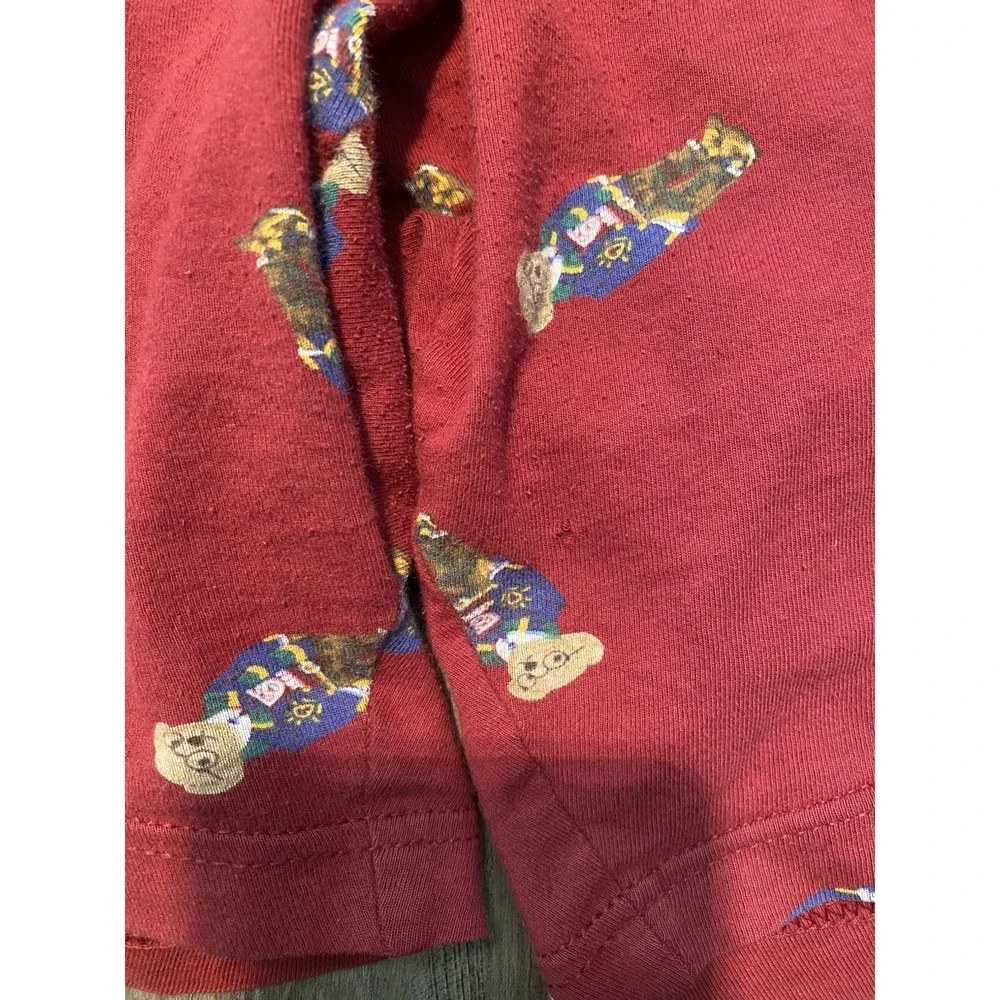 Polo Ralph Lauren Mens XL Polo Bear Sleepwear Sleep Shorts Red, Drawstring